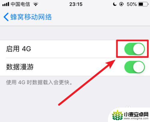 手机蜂窝数据不显示 苹果iPhone手机开启蜂窝数据后没有4G信号怎么办