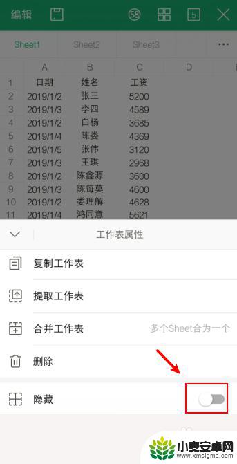 手机如何隐藏表格 手机WPS表格如何隐藏工作表
