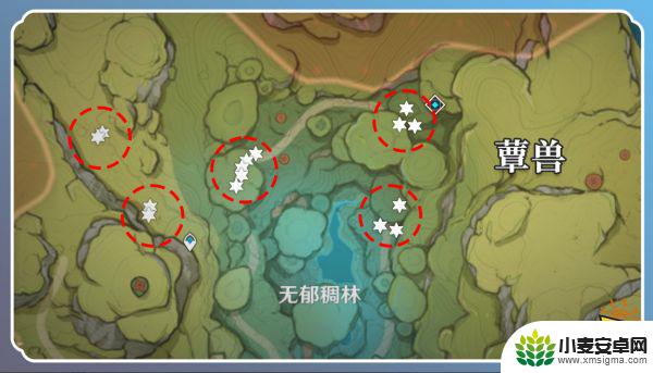 原神草系突破材料地图 原神草神纳西妲突破材料收集路线