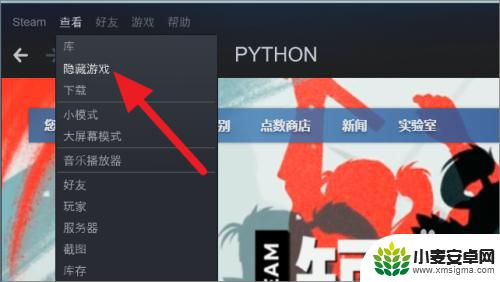 steam更新后怎么查看隐藏游戏 Steam如何查看被隐藏游戏