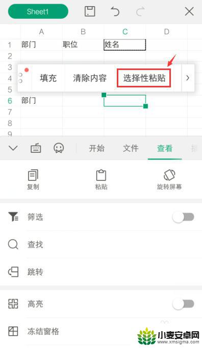 手机上的表格怎么复制粘贴 手机WPS Office表格复制和设置粘贴选项的方法