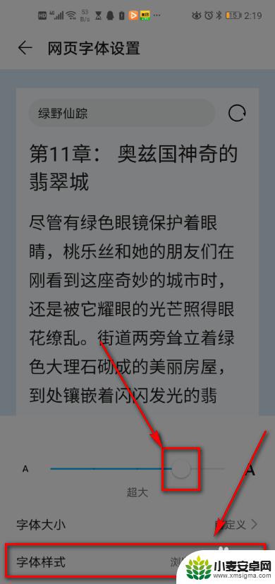 手机设置网页字体样式怎么设置 手机浏览器如何调整网页字体样式