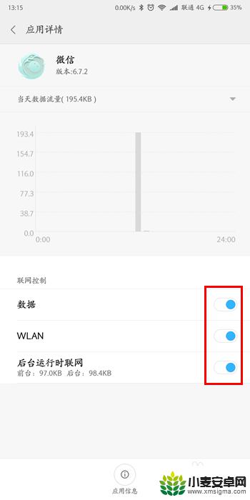 红米手机禁止使用数据流量怎么设置密码 小米手机miui系统如何设置应用禁止使用流量