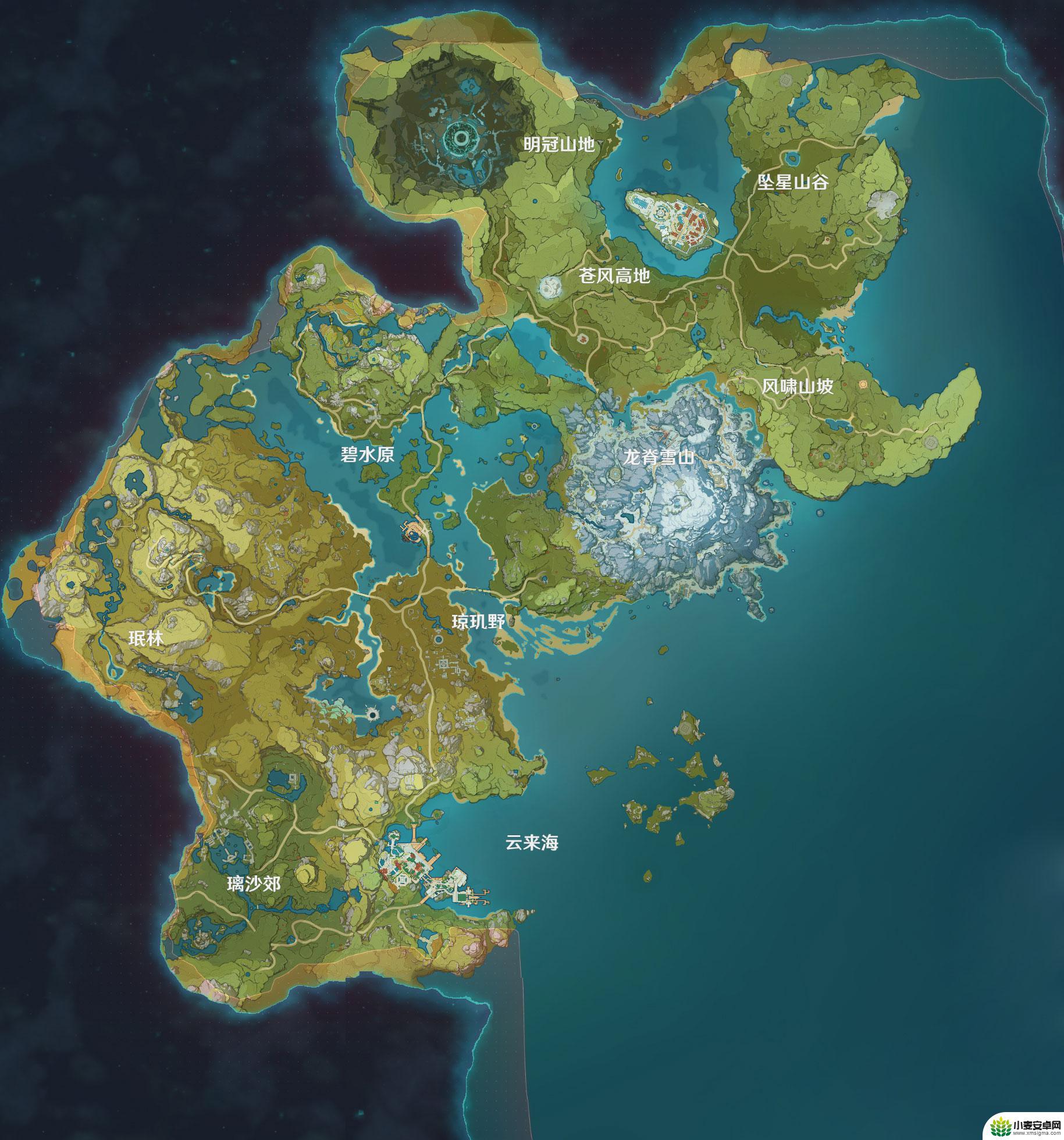 原神地图全图 原神全地图高清版下载