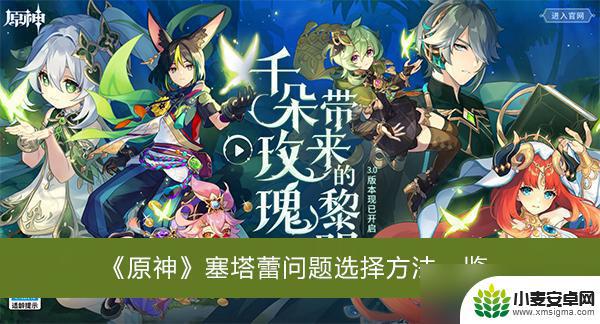 原神赛塔蕾攻略 《原神》塞塔蕾问题的常见选择方法