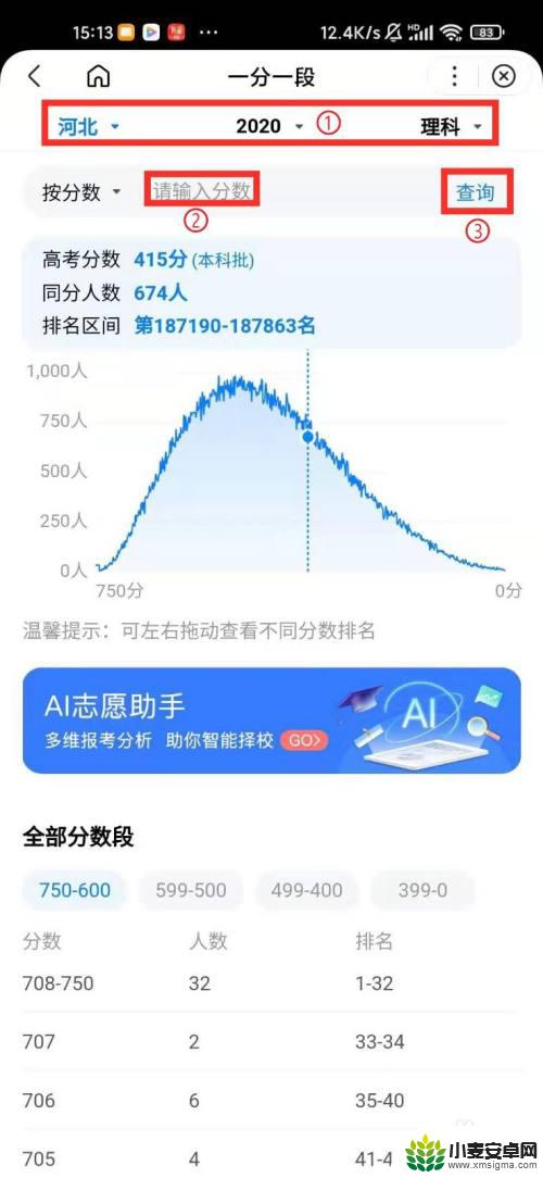 手机上怎么查省内排名 怎么查看自己高考成绩在全省的排名