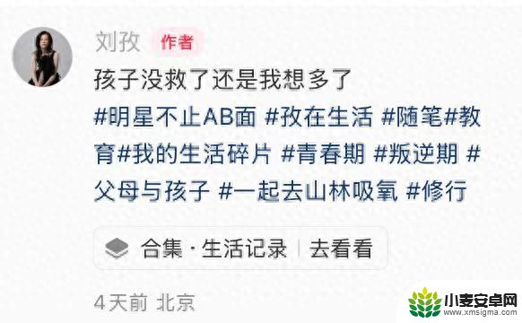 演员刘孜吐槽儿子暑假整日沉迷手机：是我过于担心还是孩子无可救药？