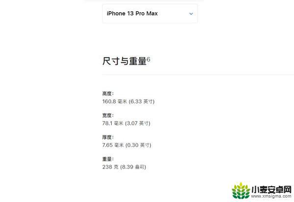 13iphone pro max尺寸 iphone13promax的屏幕尺寸是多少厘米