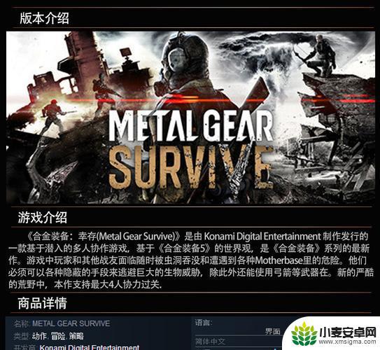 合金装备在steam叫什么 合金装备5幻痛steam中文版