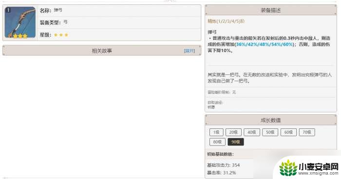 原神九十级弹弓怎么获得 原神弹弓90级属性解析