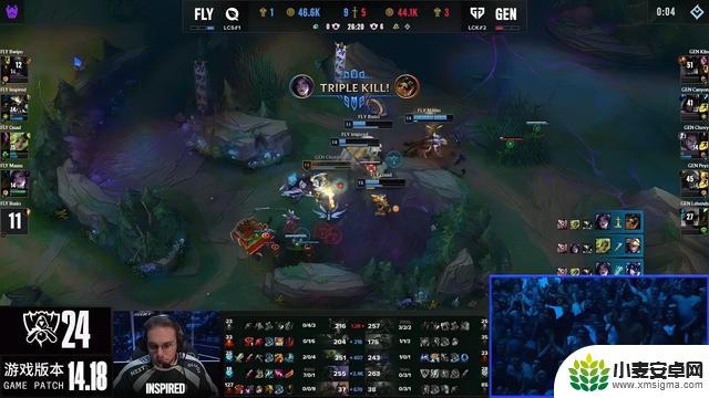 S14世界赛:Bwipo螃蟹带领FLY战胜GEN,拿下赛点!
