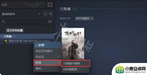 steam怎么显示隐藏的游戏 《Steam》隐藏游戏在哪里