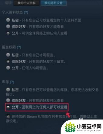 steam怎么设置库存展示 Steam如何公开展示库存